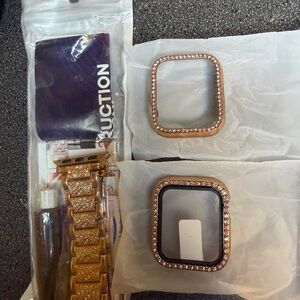 Luxury Gold Watch Case and Band Set